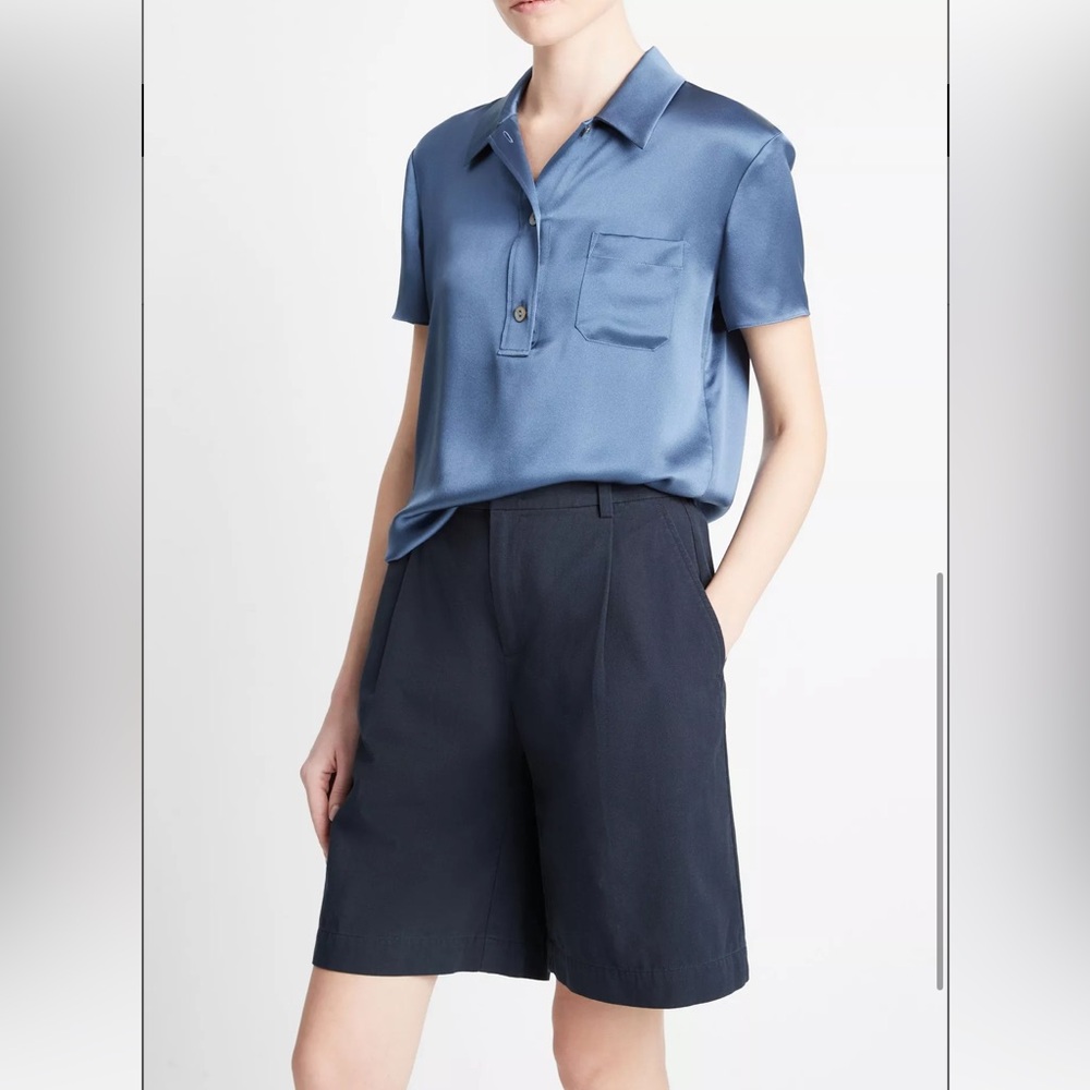 VINCE Washed Cotton Short,Coastal blue,sz.12!NWT